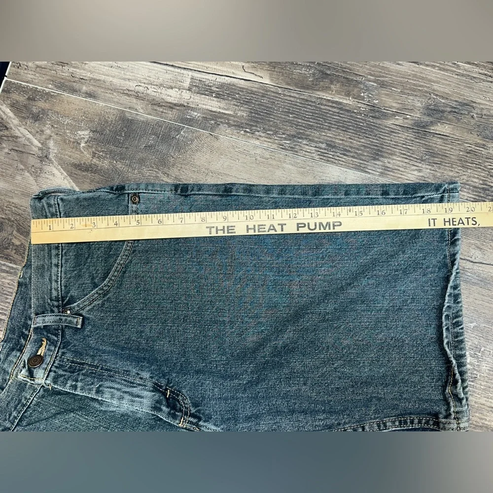 Lee Denim Shorts Mens 34 Blue Relaxed Fit Y2K Faded Workwear GUC